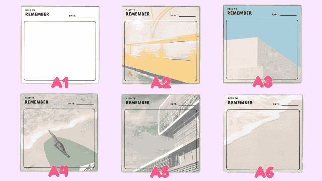 Aesthetic Part 1 Notepad Designs